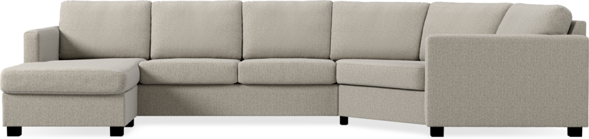 Nevada - 3-sits soffa med schäslong vänster och cosy hörn höger - Beige