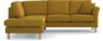 Eden - 2-sits soffa med divan - Gul