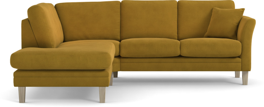 Eden - 2-sits soffa med divan - Gul