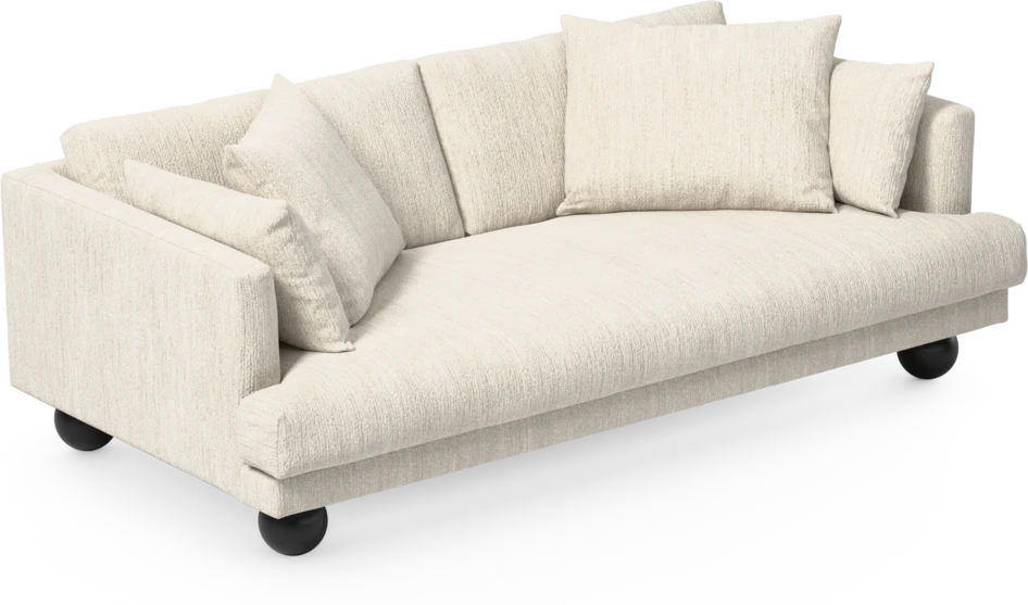 Harper - 3-sits soffa, hel dyna - Vit