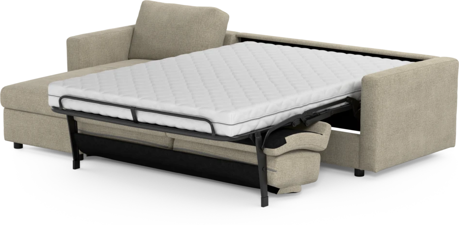Lindö - Bäddsoffa 2,5-sits med schäslong, vändbar - Beige