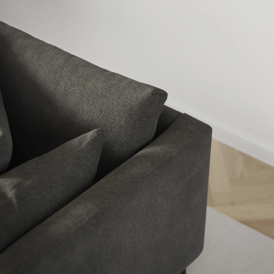 Harper - 4-sits med schäslong XL vänster - Grå