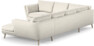 Madison Lux - Hörnsoffa med schäslong höger - Vit