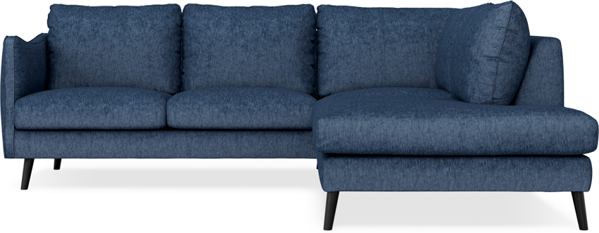 Madison - 2-sits soffa med divan höger - Blå