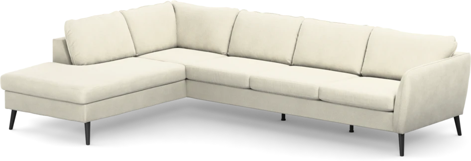 County - 3-sits soffa med divan vänster - Vit