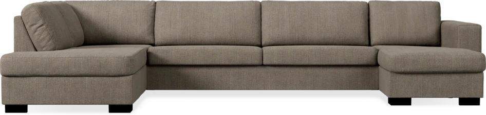 Nevada - 4-sits soffa med divan vänster och schäslong höger - Brun