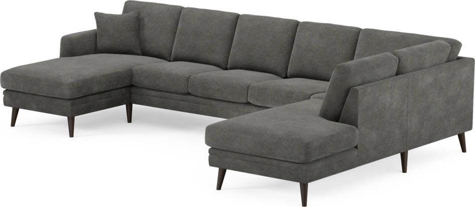 Eden - 3-sits soffa med schäslong vänster och divan höger - Grå