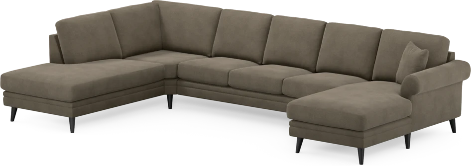 Eden - 3-sits soffa med divan vänster och schäslong höger - Beige