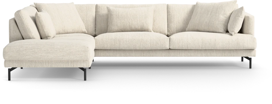 Harper - 3-sits soffa med divan vänster - Vit