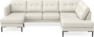 Rio - 3-sits soffa med schäslong vänster och divan höger - Vit