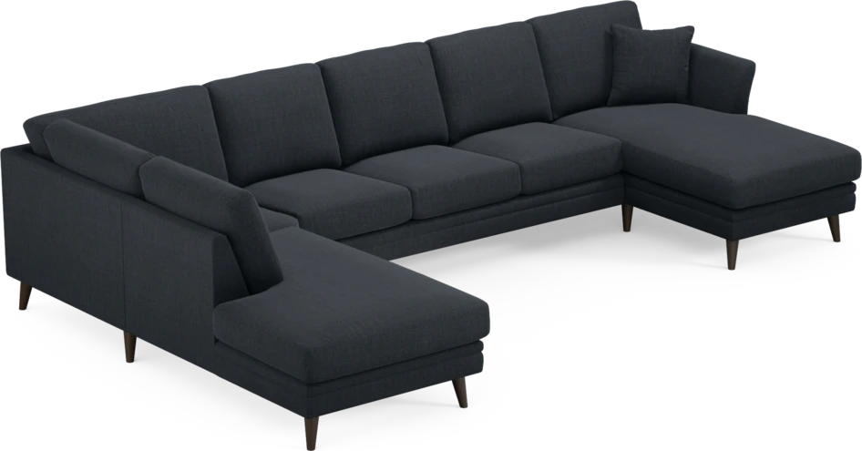 Eden - 3-sits soffa med divan vänster och schäslong höger - Blå