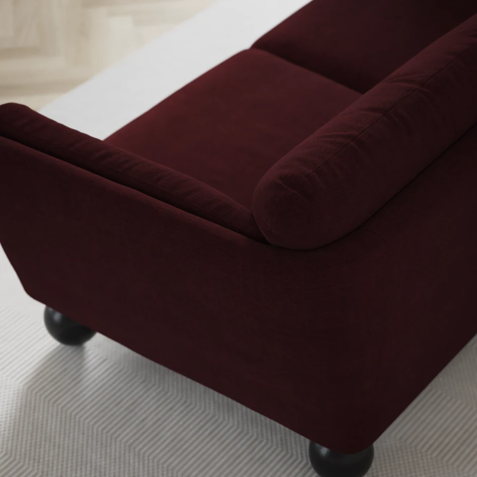 Madison Lux - Hörnsoffa 2+3-sits, hörn 1 - Röd