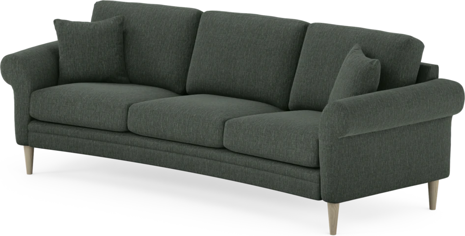 Eden - 3-sits soffa svängd - Grön