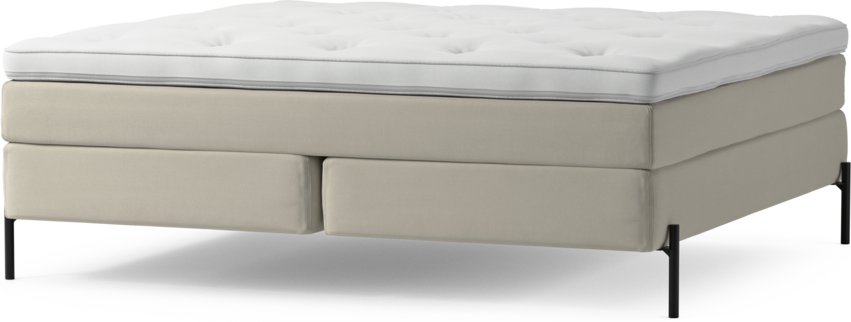 Delux Sense - Kontinentalsäng, dubbelsäng med bäddmadrass och sängben