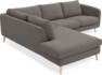 Madison - 2-sits soffa med divan vänster - Brun