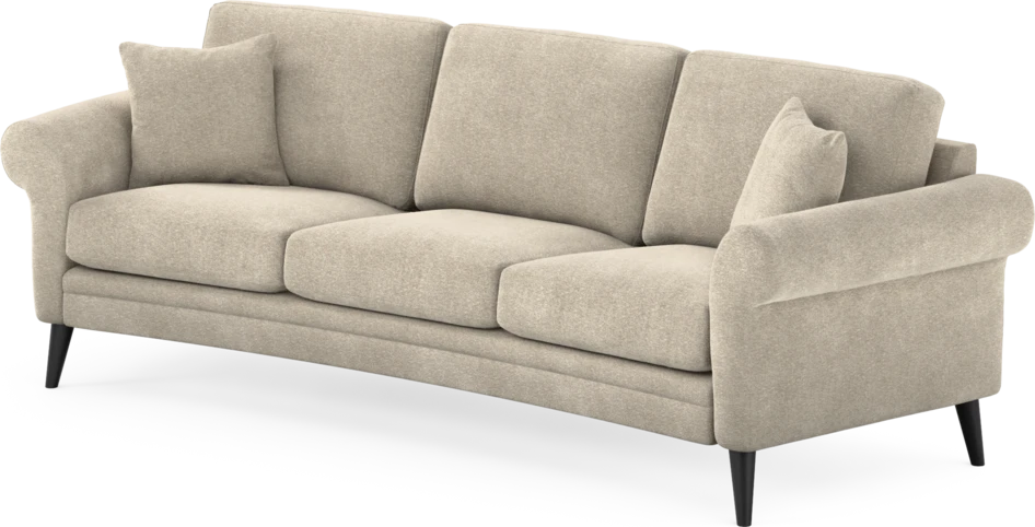 Eden - 3-sits soffa svängd - Beige