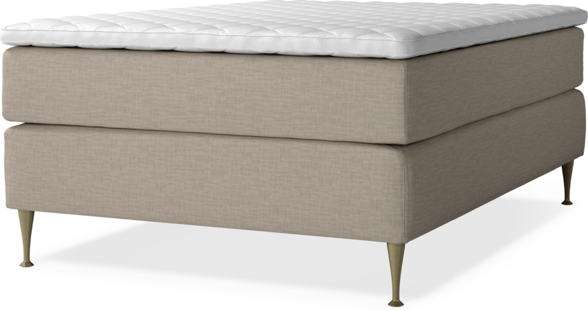 Delux Dream - Kontinentalsäng, enkelsäng med bäddmadrass - Beige