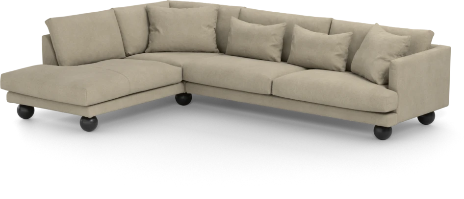 Harper - 3-sits soffa med divan vänster - Beige