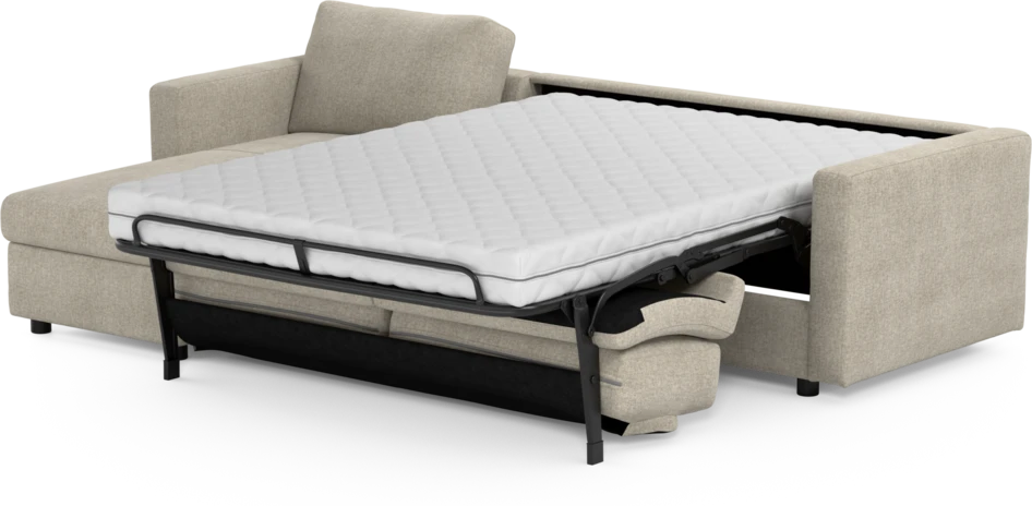 Lindö - Bäddsoffa 2,5-sits med schäslong, vändbar - Beige