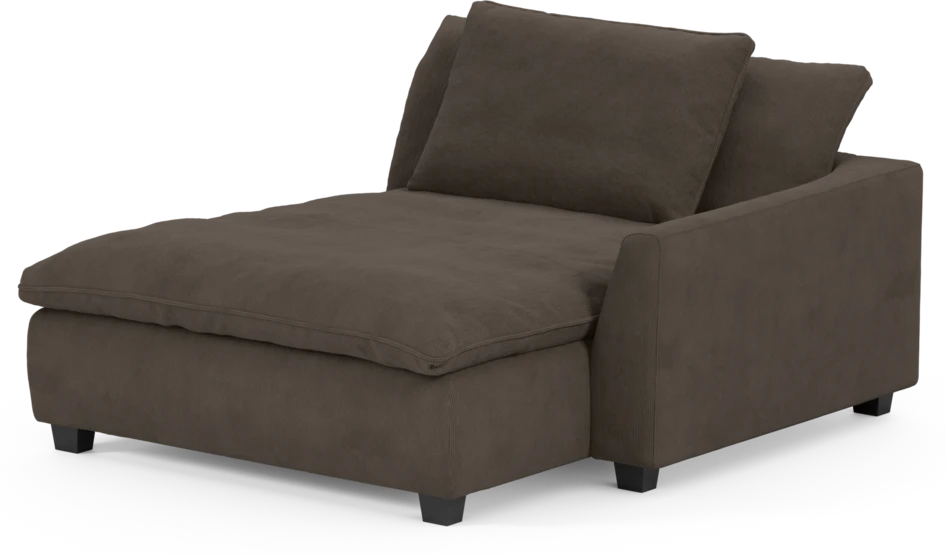 Bellora - Schäslong XL med armstöd höger - Brun