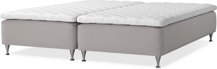 Delux Sense - Ramsäng, dubbelsäng med bäddmadrass - Grå