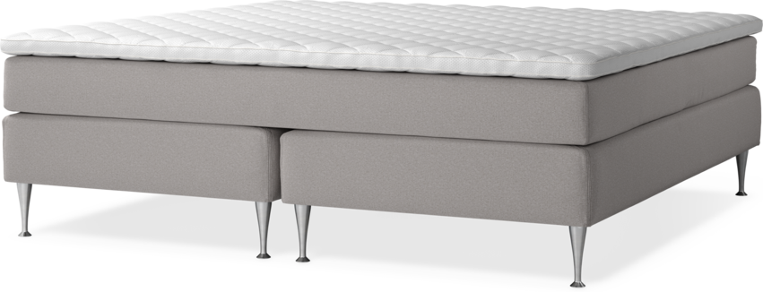 Delux Sense - Kontinentalsäng, dubbelsäng med bäddmadrass - Grå