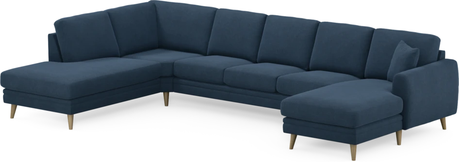 Eden - 3-sits soffa med divan vänster och schäslong höger - Blå