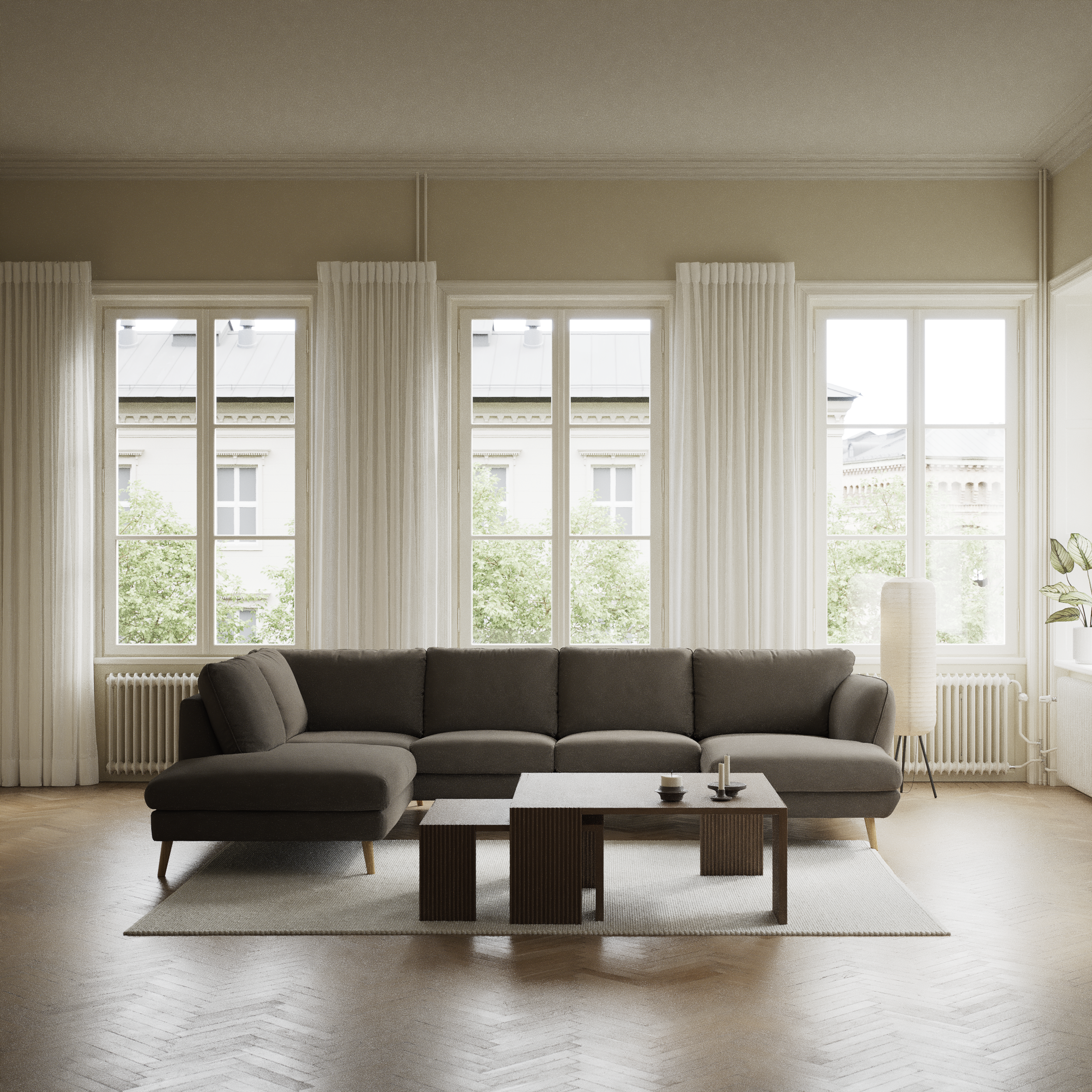 Madison, 2-sits soffa med divan vänster och schäslong höger