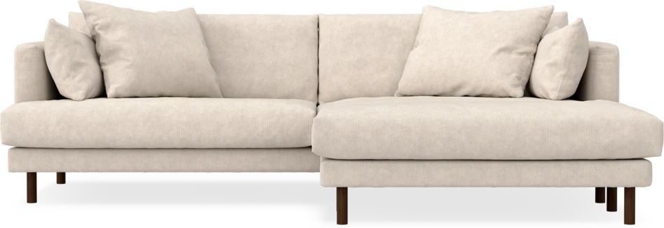 Harper - 4-sits med schäslong XL höger - Vit