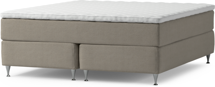 Delux Dream - Kontinentalsäng, dubbelsäng med bäddmadrass och sängben - Beige