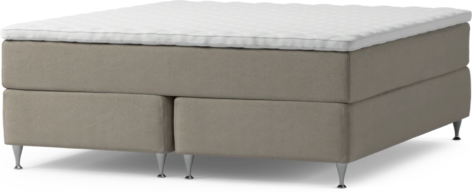 Delux Dream - Kontinentalsäng, dubbelsäng med bäddmadrass och sängben - Beige