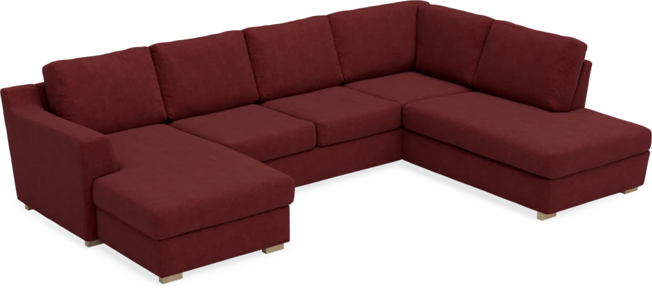 Friday - 3-sits soffa med schäslong vänster och divan höger - Rosa