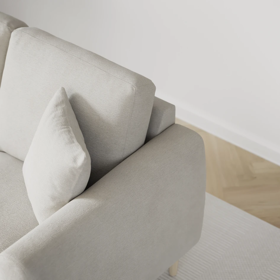 Eden - 3-sits soffa svängd - Grå