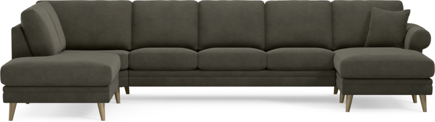Eden - 3-sits soffa med divan vänster och schäslong höger - Grå