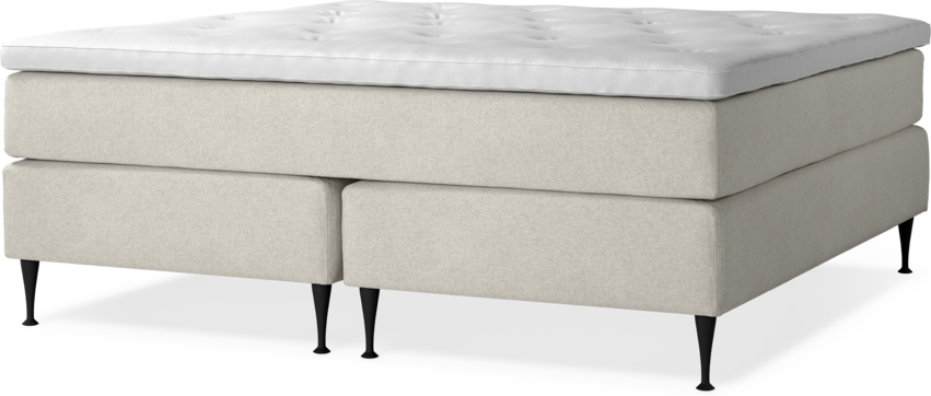 Delux Exclusive - Kontinentalsäng, dubbelsäng med bäddmadrass - Beige