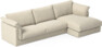 Cherrie klädsel -  3-sits med schäslong höger - Beige