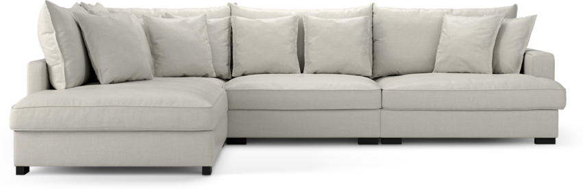 Rossi - 3-sits soffa med divan vänster - Vit