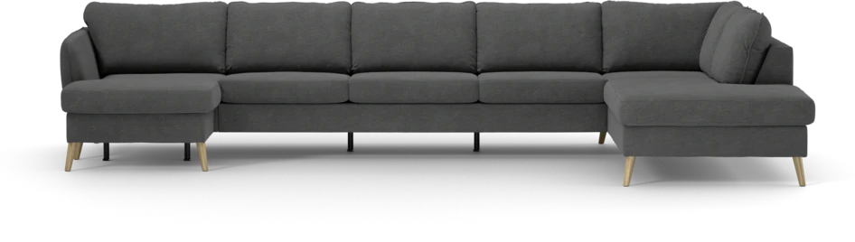 County - 4-sits soffa med schäslong vänster och divan höger - Grå