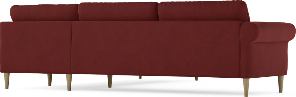 Bridge - Hörnsoffa, 3+3-sits - Röd