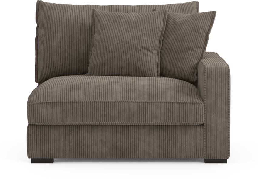 Rossi - 1,5-sits med armstöd höger - Brun