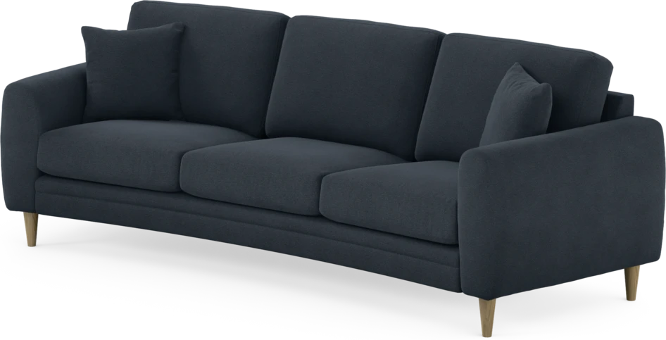 Eden - 3-sits soffa svängd - Blå