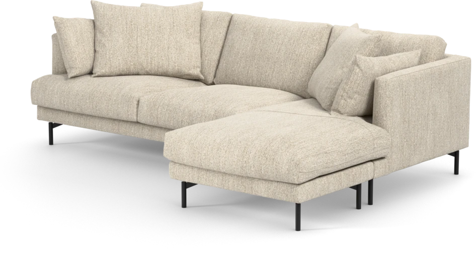 Harper - 4-sits med schäslong höger  - Beige
