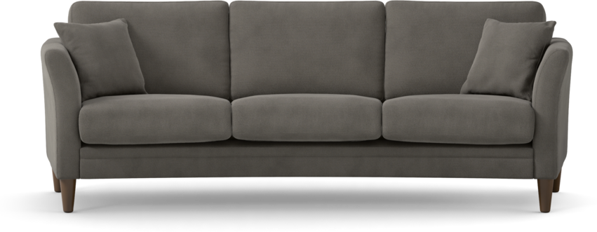 Eden - 3-sits soffa svängd - Grå