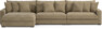 Rossi - 4-sits soffa med schäslong XL vänster - Beige