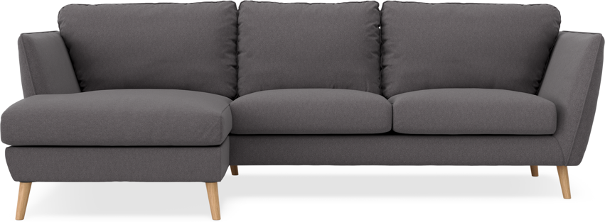 Madison Lux - 2-sits soffa med schäslong vänster - Grå