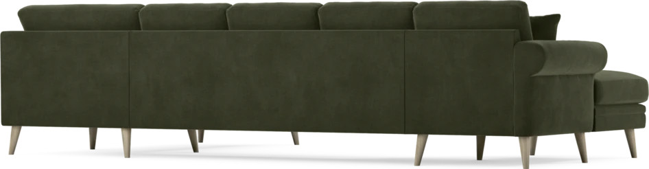 Eden - 3-sits soffa med schäslong vänster och divan höger - Grön