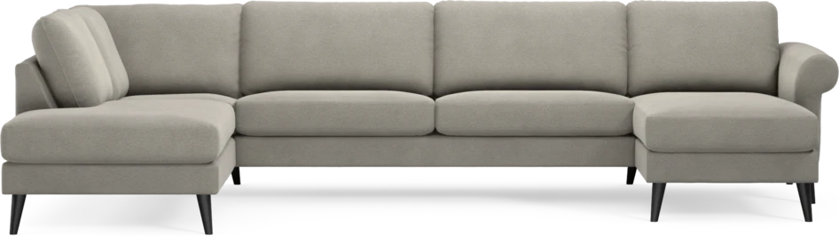 Bridge - 3-sits soffa med divan vänster och schäslong höger - Grå