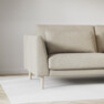 Willow - 3-sits soffa med divan vänster, fast klädsel - Beige