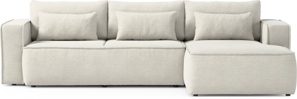 Ide - Bäddsoffa 3-sits med schäslong höger - Vit