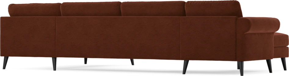 Bridge - 3-sits soffa med schäslong vänster och divan höger - Orange